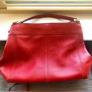 Red coach leather purse